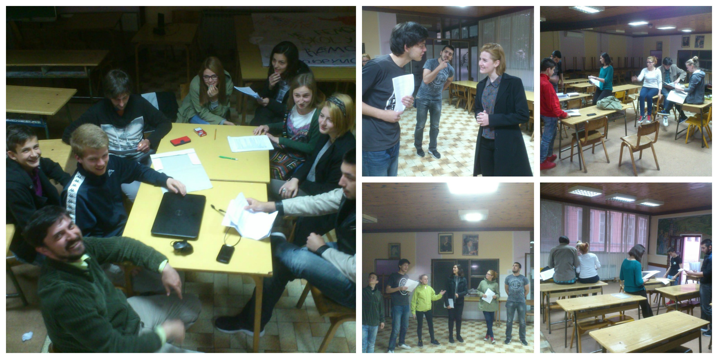 Numerous rehearsals were held by young actors from Zajecar with their mentor, Professor Stevan Jovanović.